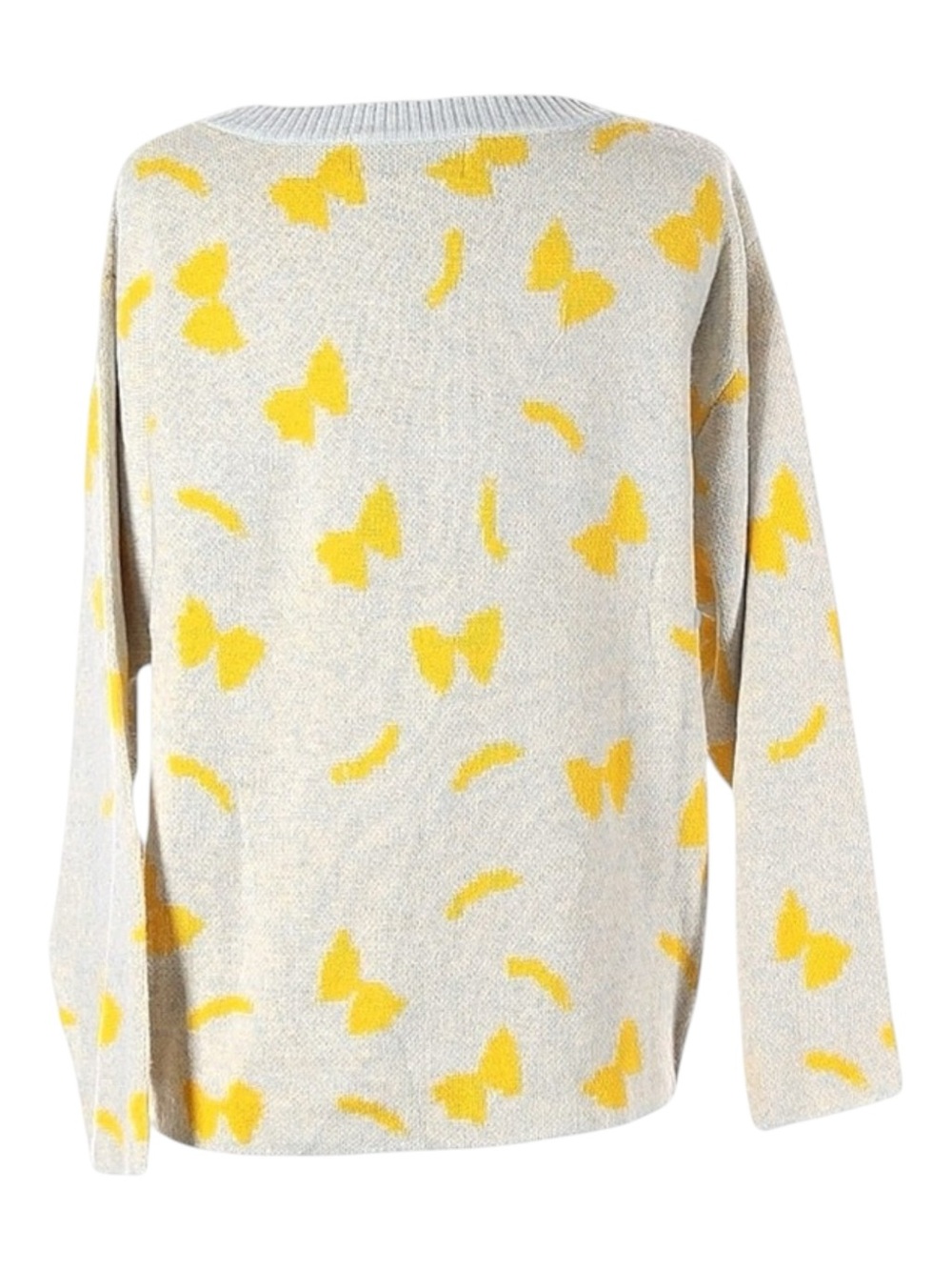 new Wildfox  Pasta Delices Vineyard Intarsia Knit Sweater  Yellow Print  S - Picture 8 of 16